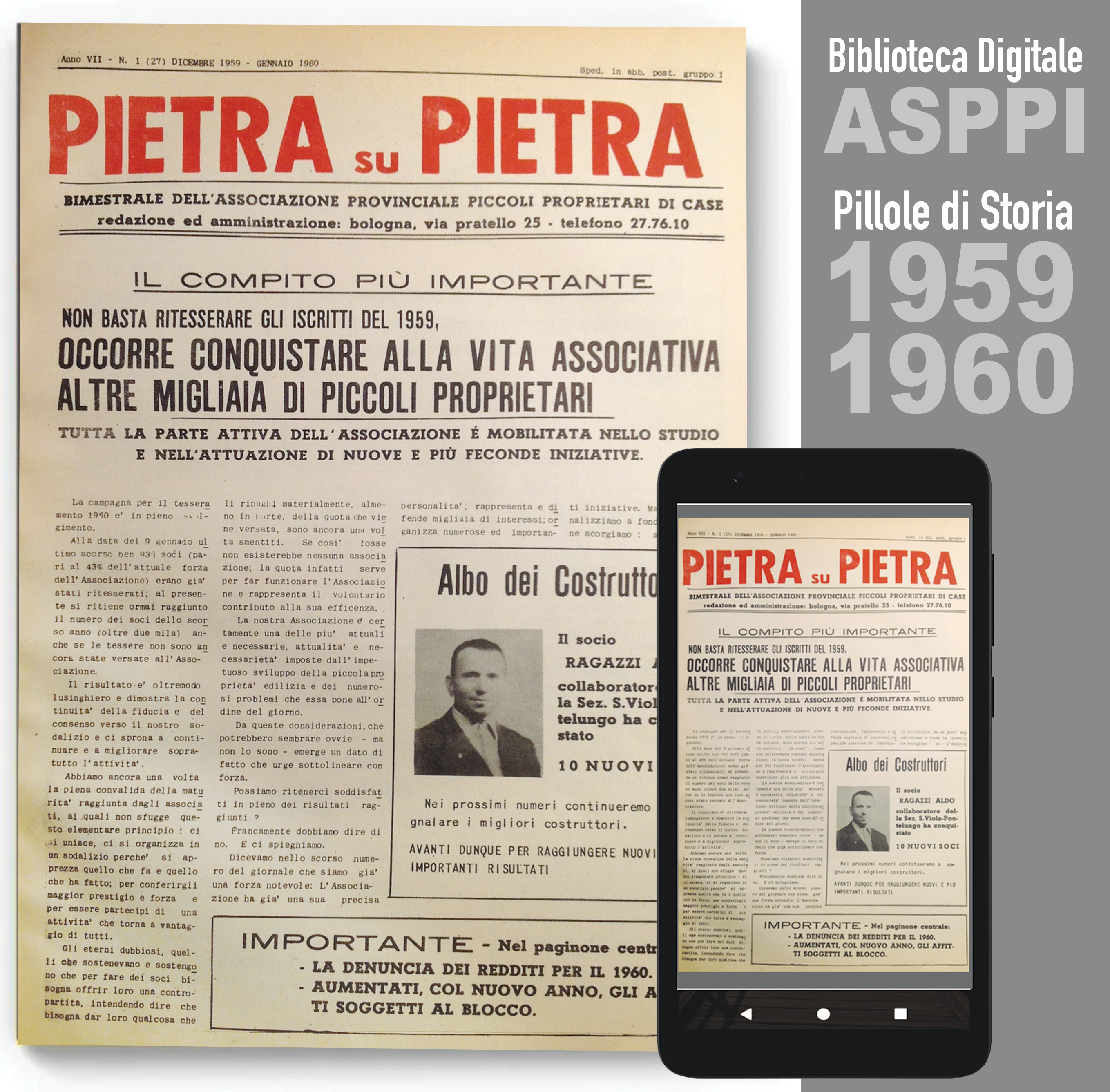 Pillole di Storia ASPPI “1959 – 1960 Pietra su Pietra”