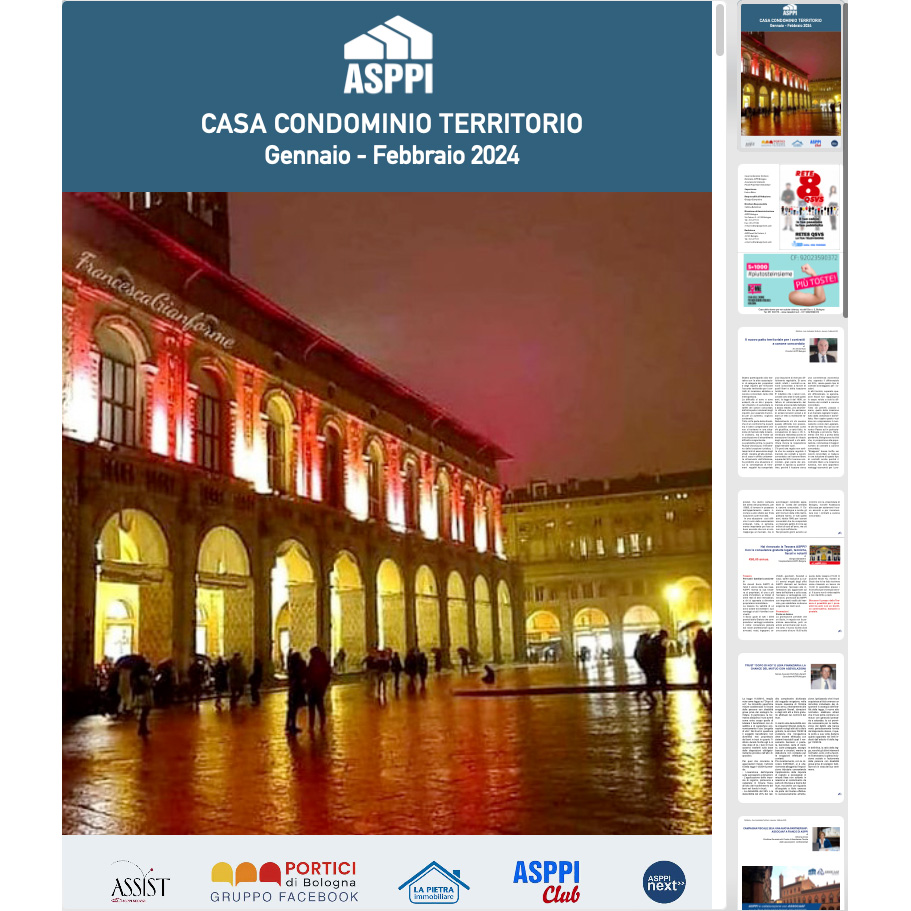Notiziario ASPPI Bologna “Casa Condominio Territorio” Gennaio – Febbraio 2024