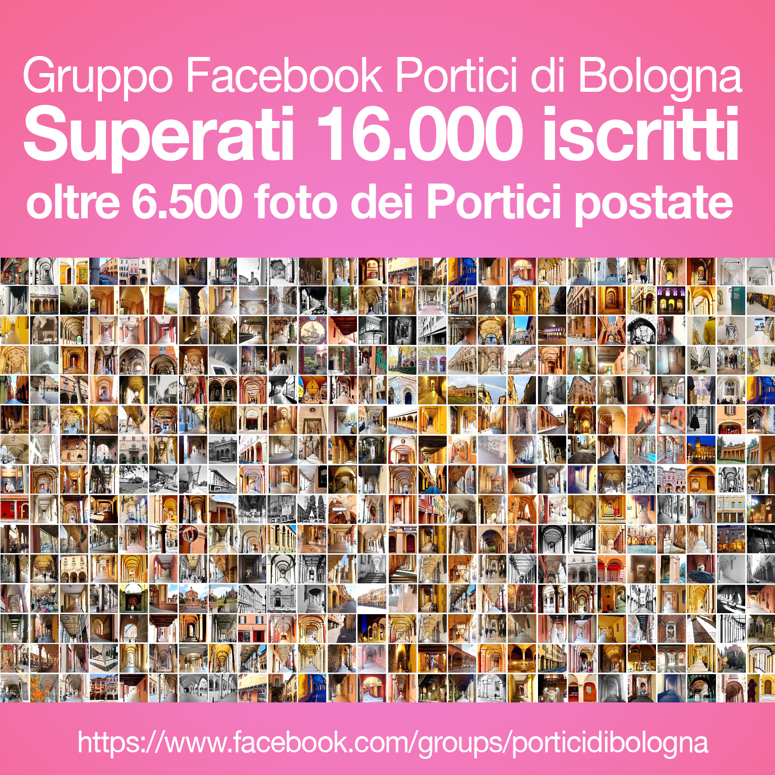 Gruppo Facebook PORTICI DI BOLOGNA. Superati 16.000 iscritti con oltre 6.500 foto postate.
