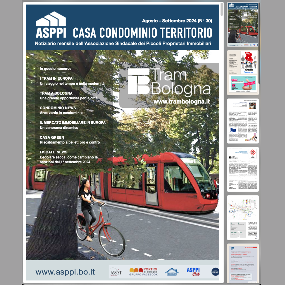 Notiziario ASPPI Bologna “Casa Condominio Territorio numero 30” AGOSTO – SETTEMBRE 2024